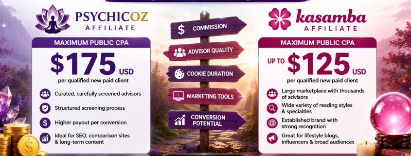 PsychicOz Affiliate vs Kasamba Affiliate Review